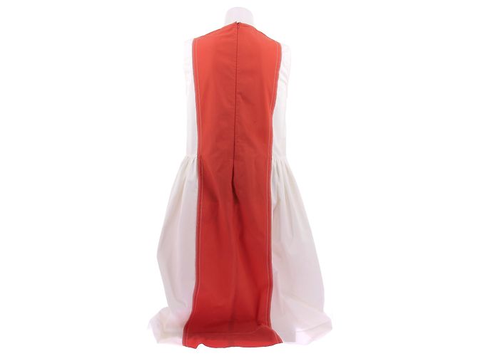 Marni Weiß-oranges Kleid - Ansicht 4