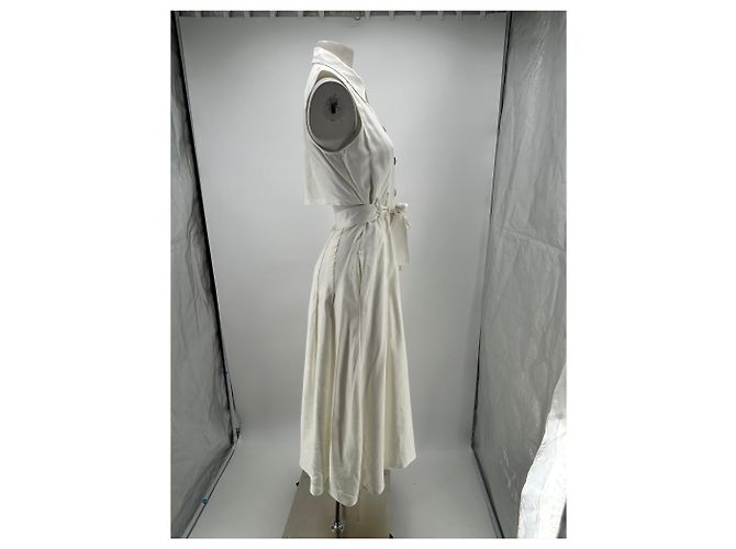 Reiss Weißes Kleid mit Knöpfen - Ansicht 4