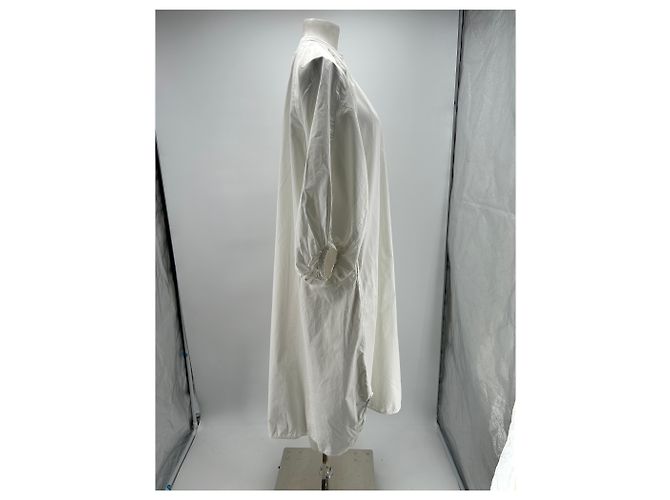 Vestido largo de algodón blanco Cos - vista 4