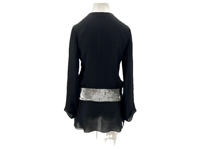 Joseph Kurzes Kleid mit Silberdetail Schwarz - Ansicht 2