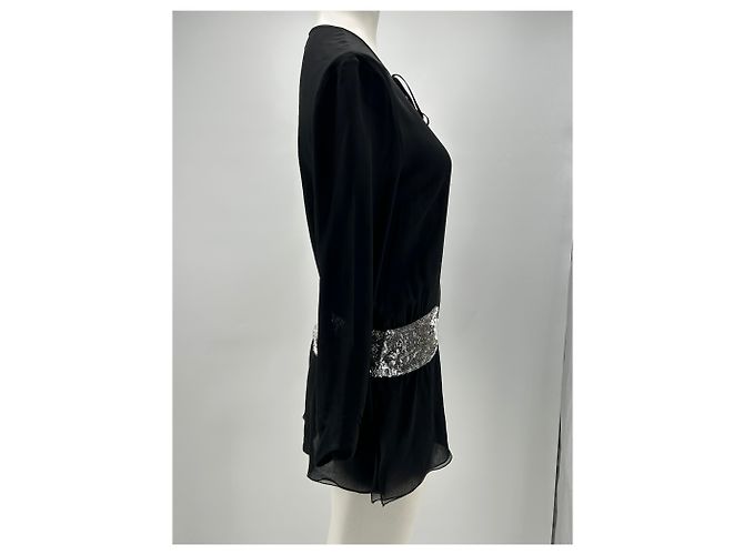 Joseph Kurzes Kleid mit Silberdetail Schwarz - Ansicht 4