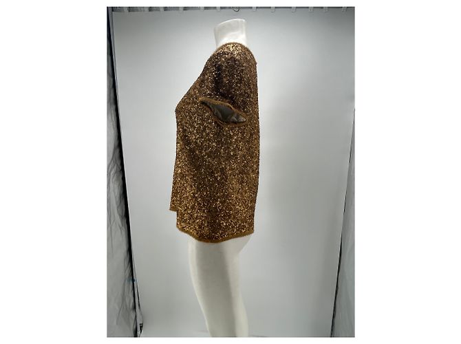 Zadig & Voltaire Top con paillettes dorate D'oro - vista 3