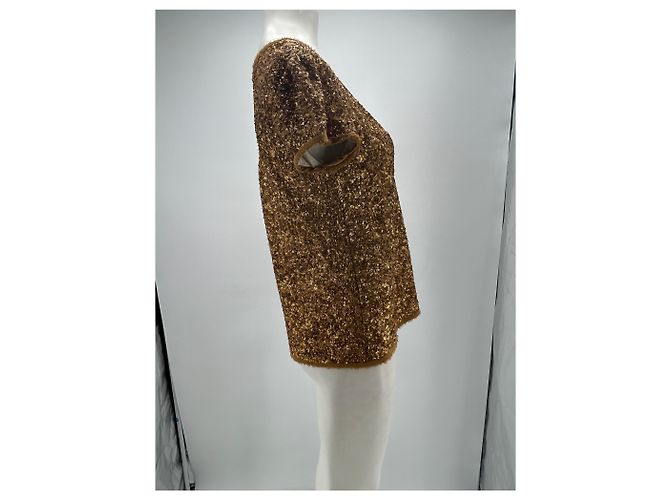 Zadig & Voltaire Top con paillettes dorate D'oro - vista 4