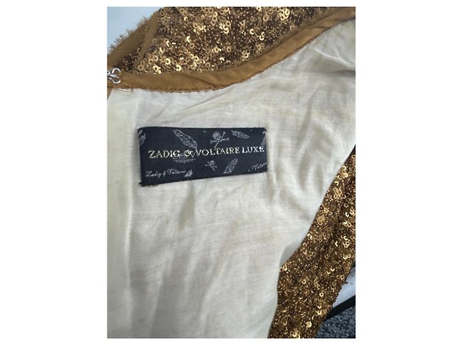Zadig & Voltaire Top con paillettes dorate D'oro - vista 5
