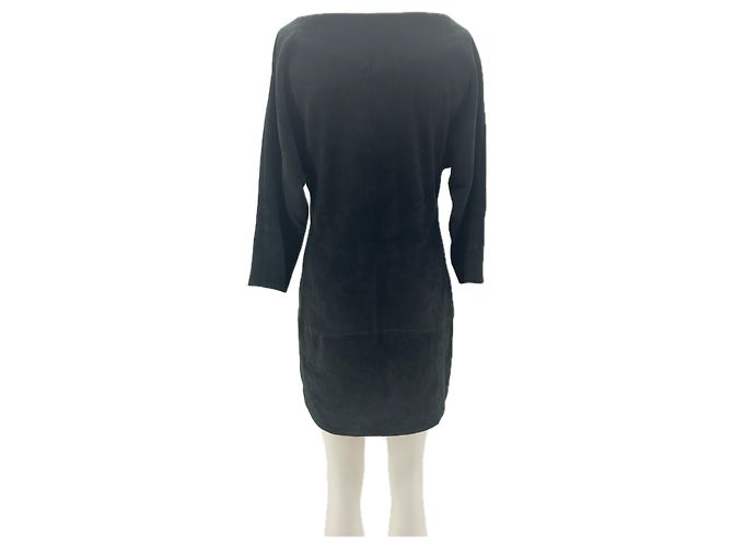 Stouls Wildleder Kleid Schwarz - Ansicht 2