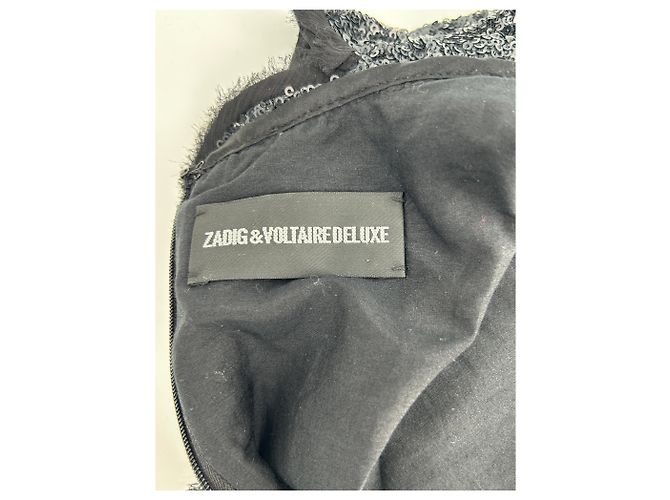Zadig & Voltaire Top de lentejas negro - vista 5