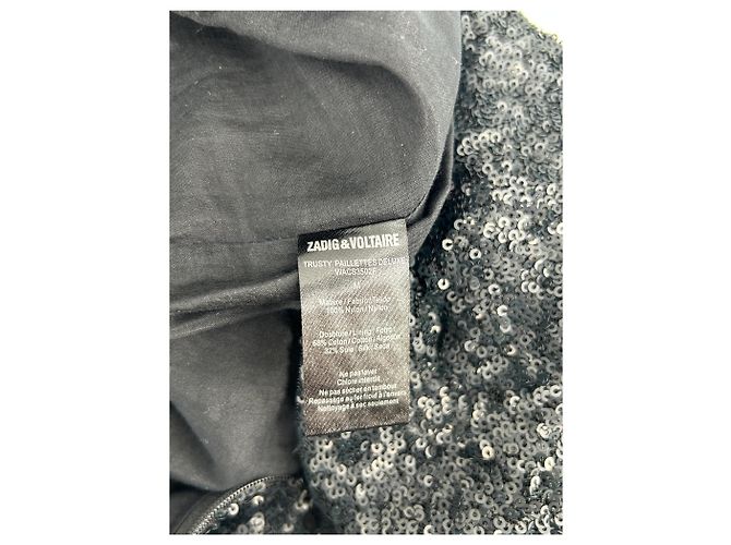 Zadig & Voltaire Top de lentejas negro - vista 6