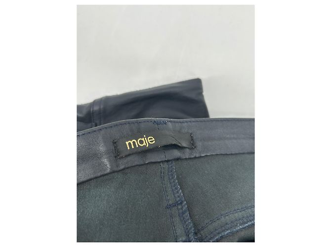 Maje Schwarze Lederhose - Ansicht 3