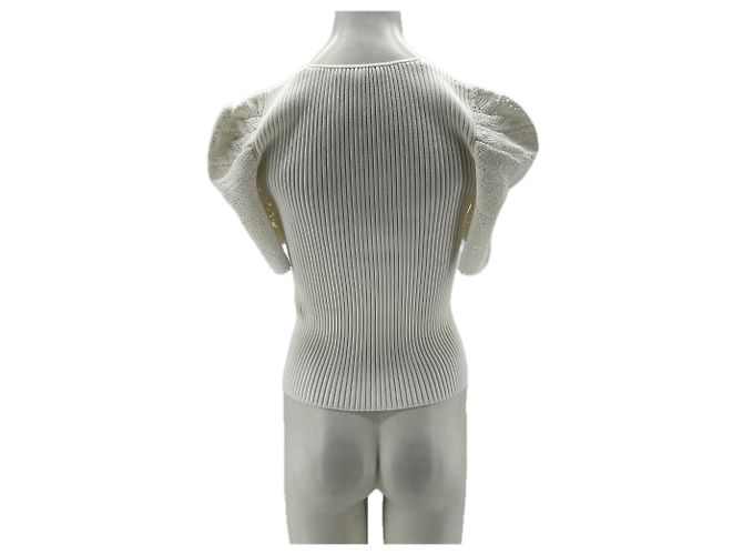 Top Maje blanco de viscosa talla 38 - vista 2