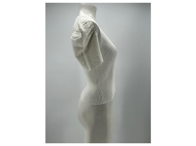 Top Maje blanco de viscosa talla 38 - vista 4