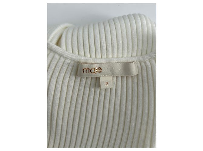 Top Maje blanco de viscosa talla 38 - vista 5