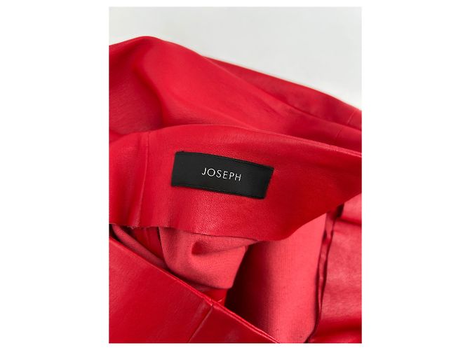Falda de cuero roja Joseph - vista 4