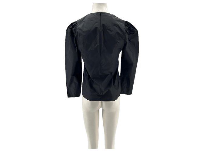 Maje Schwarzes Oberteil aus Polyester Größe 38 - Ansicht 2