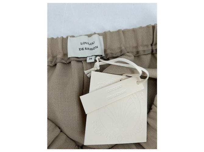 Autre Marque Pantalones beige de viscosa LOULOU DE SAISON - vista 3
