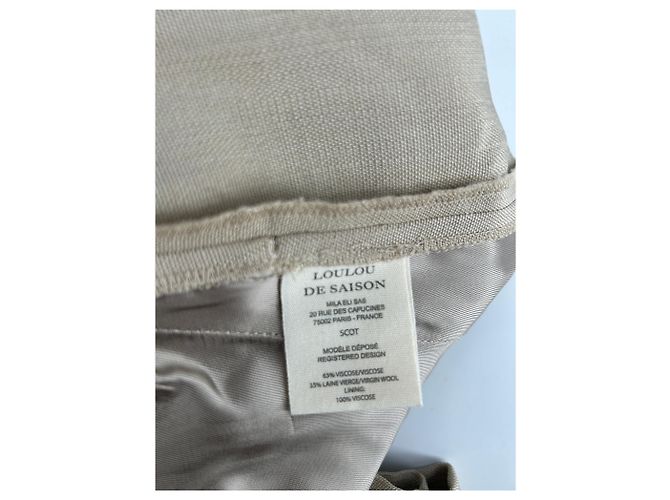 Autre Marque Pantalones beige de viscosa LOULOU DE SAISON - vista 4