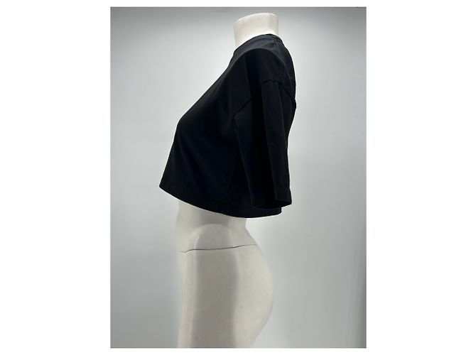 Autre Marque Crop top nero in cotone LOULOU STUDIO - vista 3