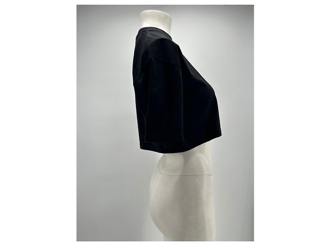 Autre Marque Crop top nero in cotone LOULOU STUDIO - vista 4