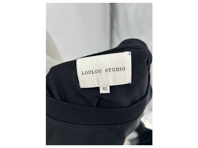 Autre Marque Crop top nero in cotone LOULOU STUDIO - vista 5