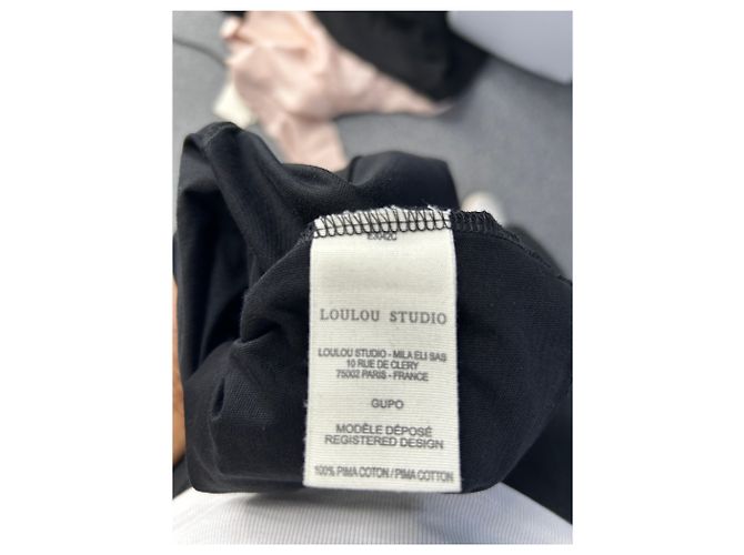 Autre Marque Crop top nero in cotone LOULOU STUDIO - vista 6