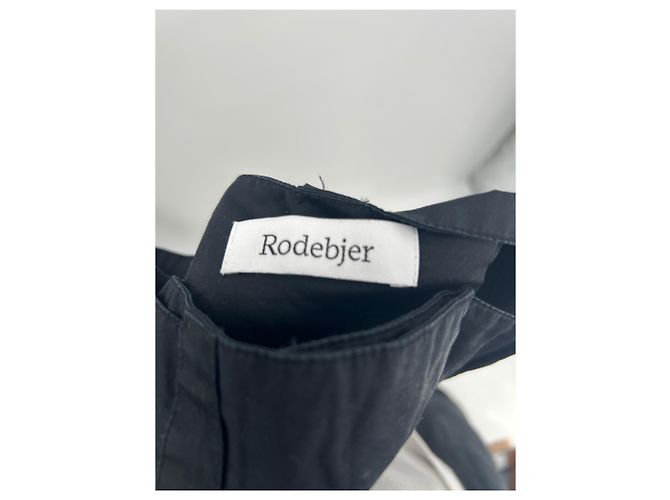 Autre Marque Pantalones negros de algodón RODEBJER S - vista 3