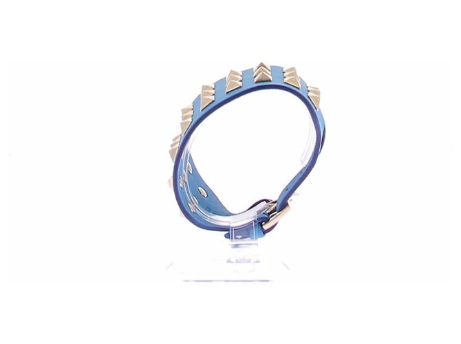 Valentino Garavani Manchette in pelle blu - vista 4