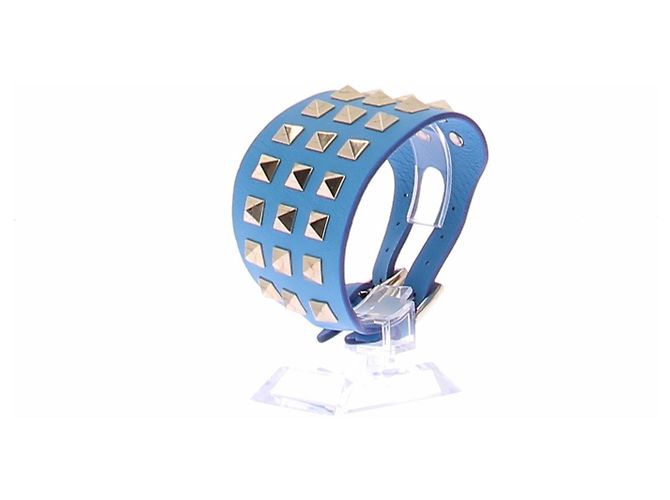 Valentino Garavani Manchette in pelle blu - vista 5