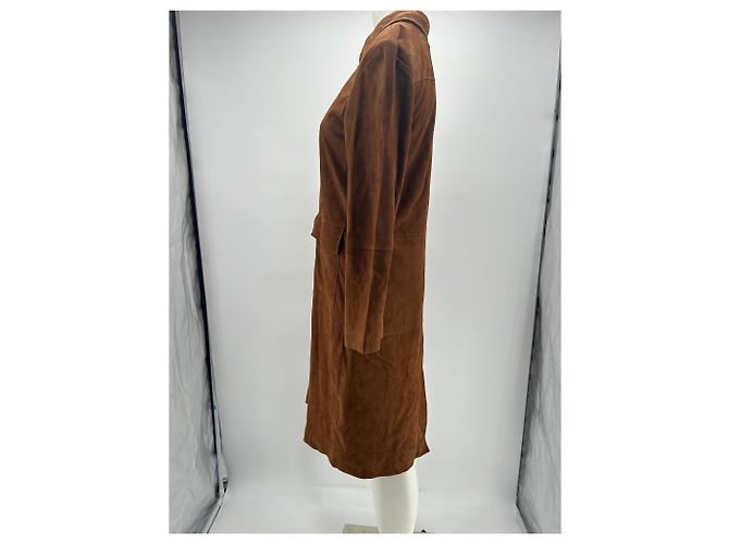 Vestido abotoado By Malene Birger Camel Viscose Camelo - vista 3