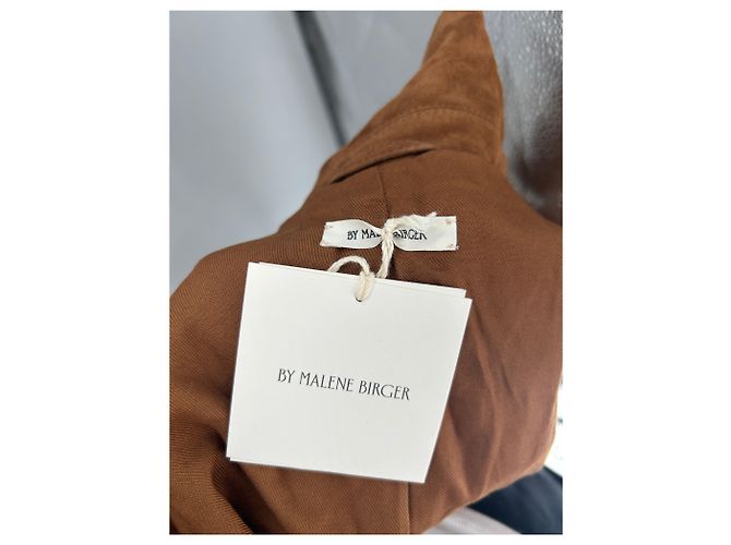 Vestido abotoado By Malene Birger Camel Viscose Camelo - vista 5