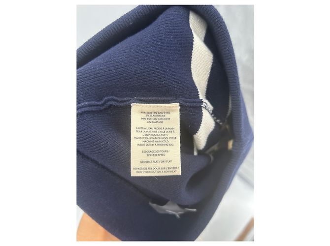 Eric Bompard Falda azul marino y blanca - vista 4