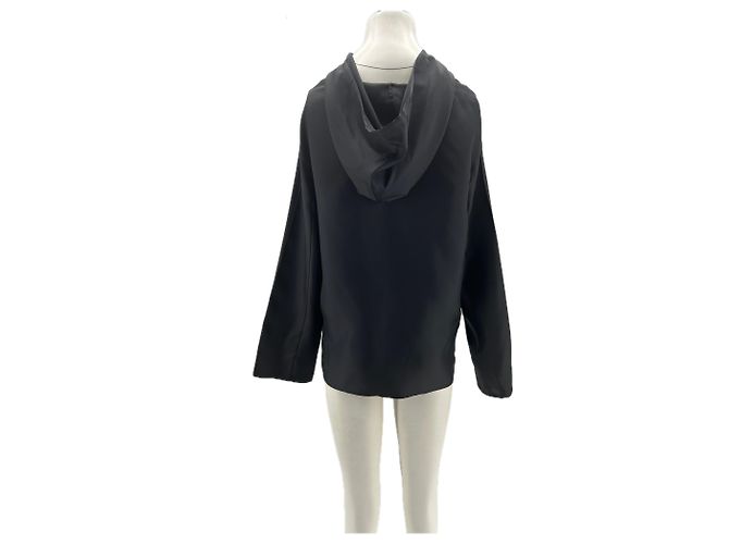 Autre Marque Sudadera con capucha LOULOU STUDIO de seda negra Negro - vista 2