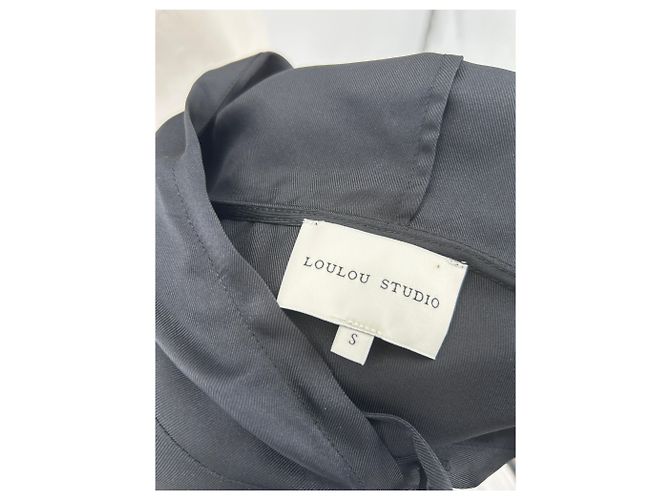 Autre Marque Sudadera con capucha LOULOU STUDIO de seda negra Negro - vista 5