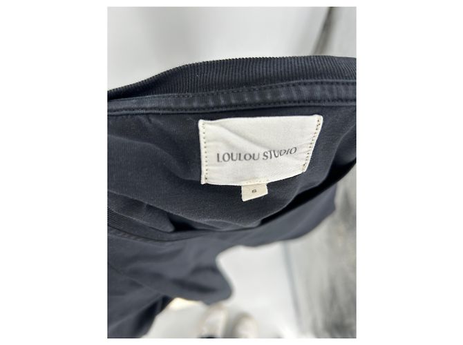 Autre Marque Camiseta de algodón negra LOULOU STUDIO Negro - vista 5