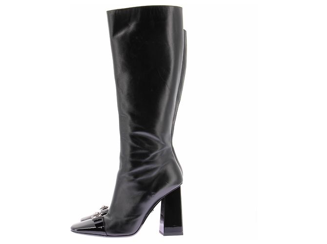 Versace Botas de cuero negras Negro - vista 2
