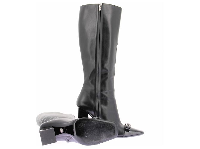 Versace Botas de cuero negras Negro - vista 5