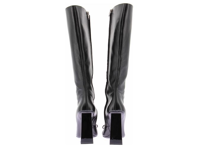 Versace Botas de cuero negras Negro - vista 7
