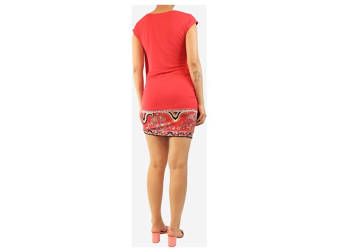 Emilio Pucci Vestido estampado rosa sin mangas - talla UK 10 - vista 2