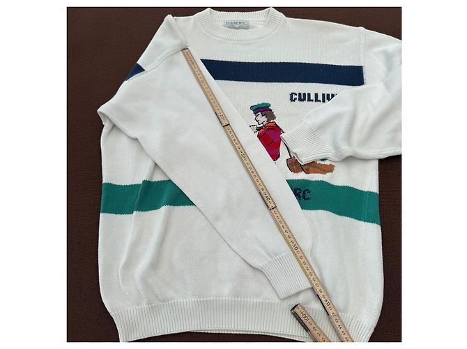 Pull Iceberg Cullivre en maille intarsia Marron Blanc Rouge Bleu Vert - vue 8