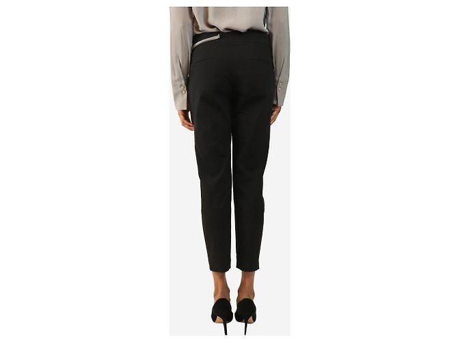 Brunello Cucinelli Schwarze Hose mit Diamante-Gürtel - Größe UK 8 - Ansicht 3