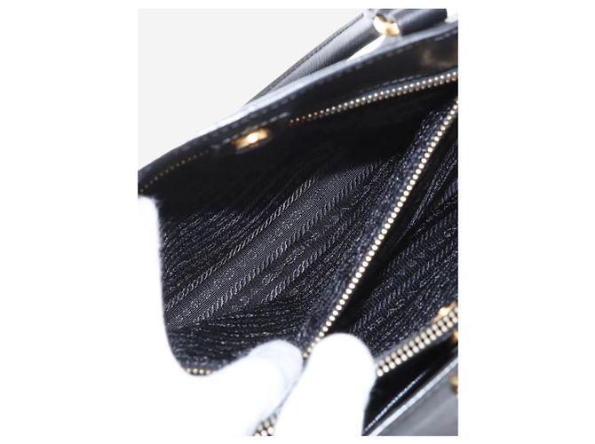 Prada Borsa 2way in pelle Saffiano Lux nera Nero - vista 12