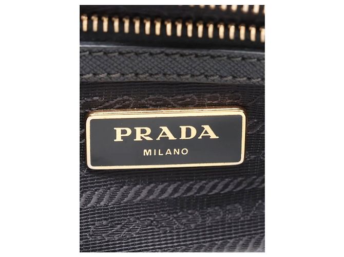 Prada Borsa 2way in pelle Saffiano Lux nera Nero - vista 13