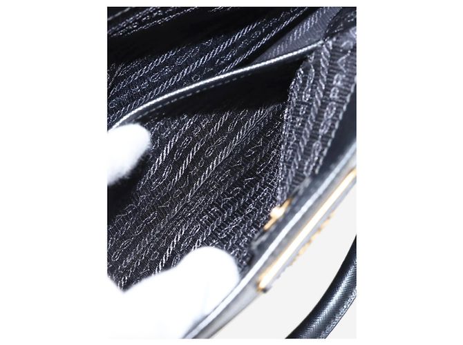 Prada Borsa 2way in pelle Saffiano Lux nera Nero - vista 9