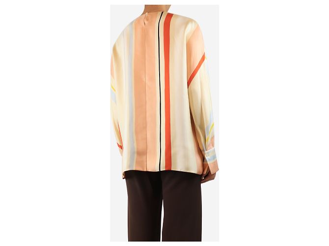 Loro Piana Multicolour-Streifen-Seidentop - Größe L Mehrfarben - Ansicht 2
