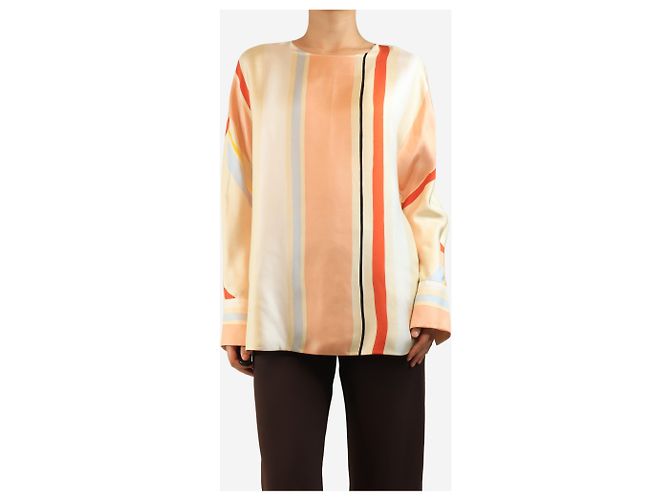 Loro Piana Multicolour-Streifen-Seidentop - Größe L Mehrfarben - Ansicht 3