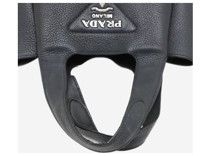 Prada Mini borsa in pelle Vitello Daino nera Nero - vista 5