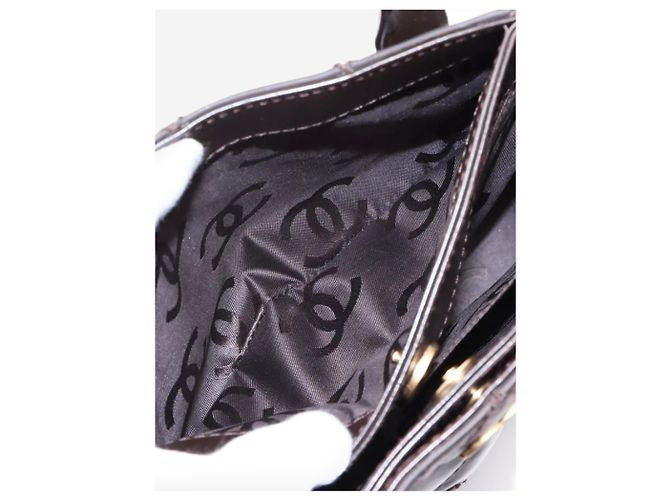 Chanel Borsa tote in pelle vintage 2003 Wild-Stitch marrone - vista 10