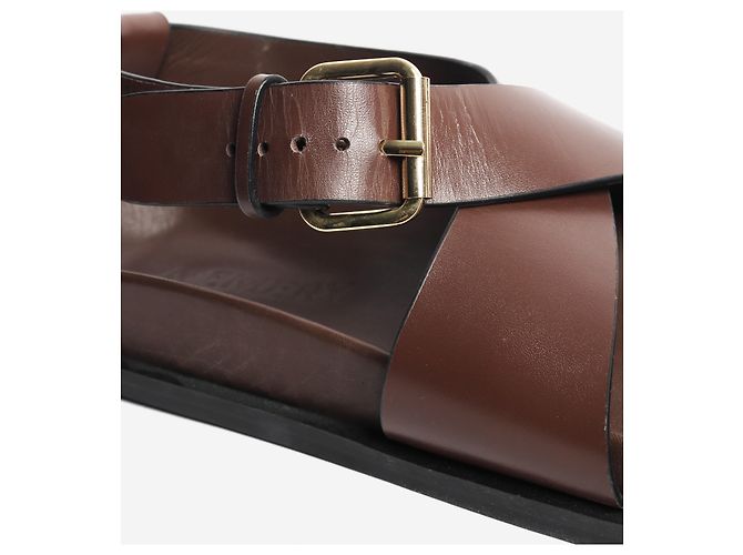 Autre Marque Braune Jalen Leder-Sandalen - Größe EU 38 - Ansicht 5