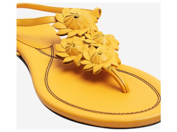 Bottega Veneta Gelbe Blumen-Sandalen - Größe EU 38 - Ansicht 5
