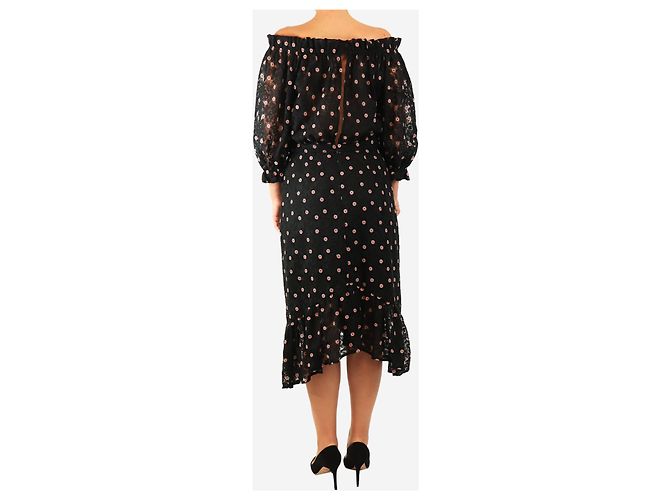 Autre Marque Schwarzes besticktes Daisy-Kleid - Größe UK 12 - Ansicht 2