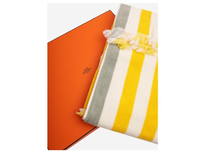 Hermès Toalha de praia Yellow Yachting Raye Amarelo - vista 5