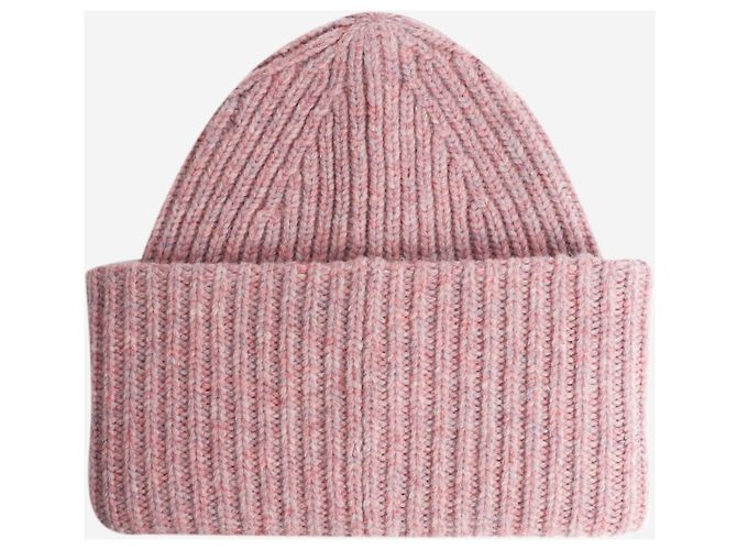 Acne Berretto a coste rosa per viso piccolo - vista 2